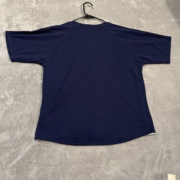 Atlanta Braves Baseball Jersey Youth Large 14/16 Blue MLB Team Athletics - Picture 5 of 6